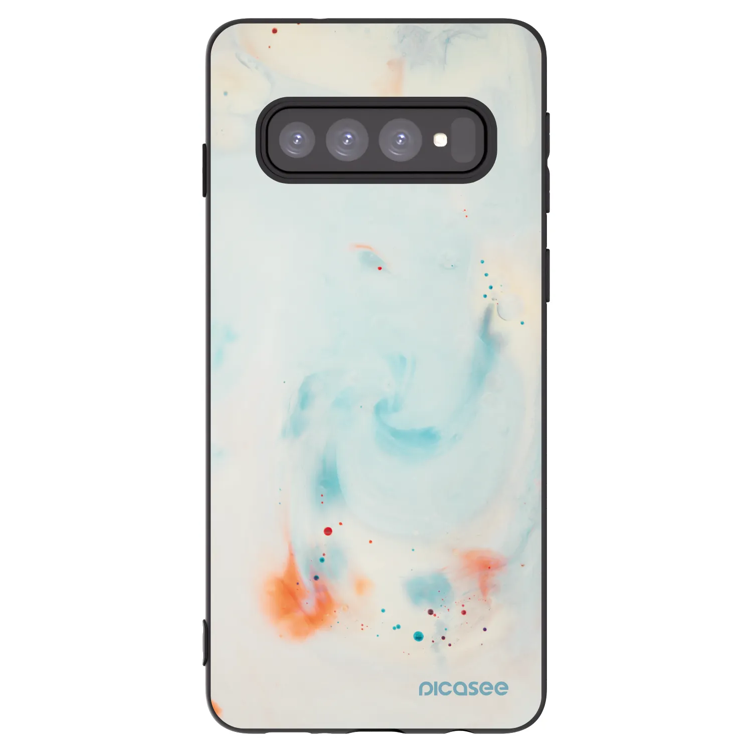 Picasee silikonowe czarne etui na Samsung Galaxy S10 G973 - Splash