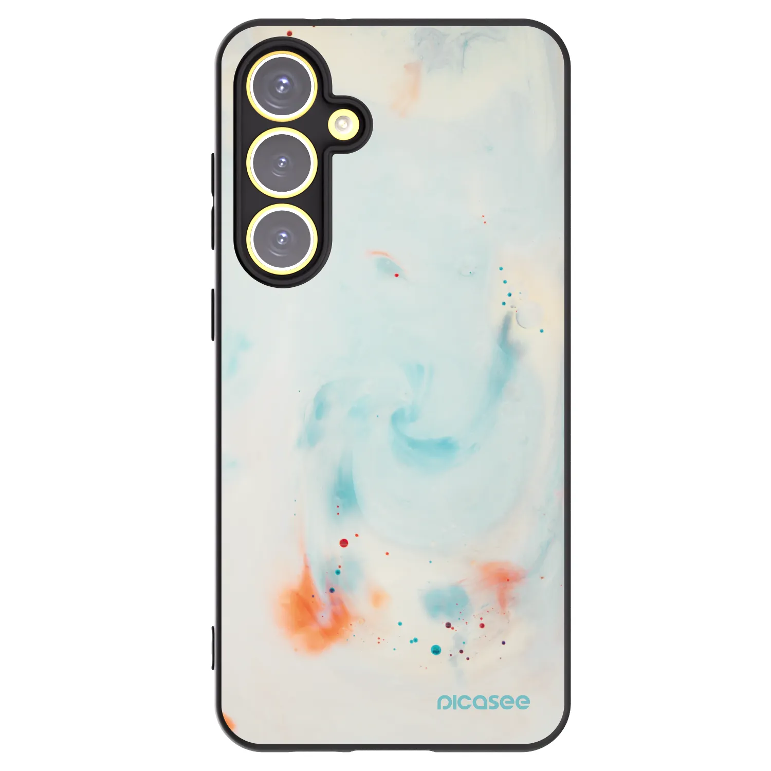Picasee silikonowe czarne etui na Samsung Galaxy S24 FE S721B - Splash
