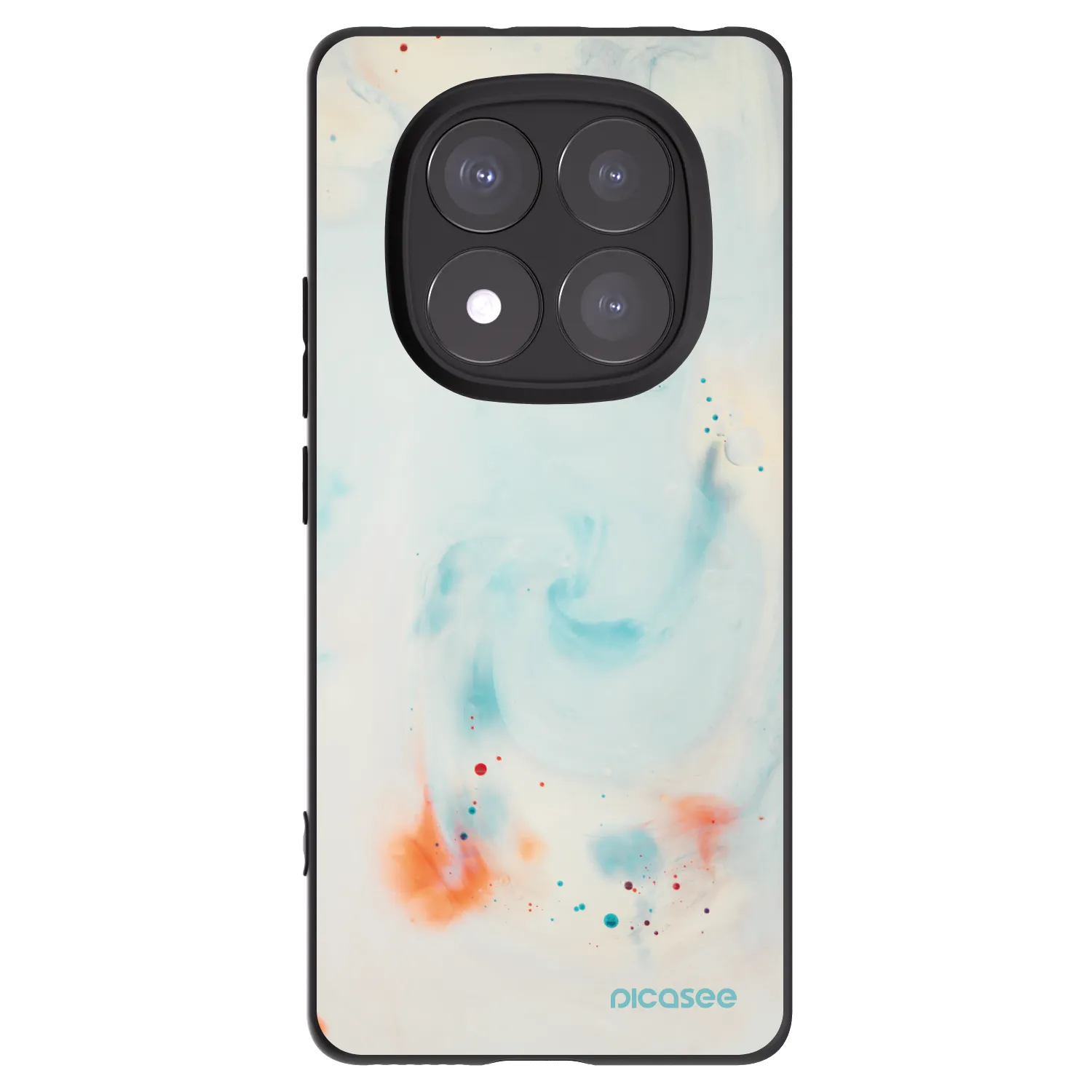 Picasee silikonowe czarne etui na Xiaomi Redmi Note 14 Pro 5G - Splash