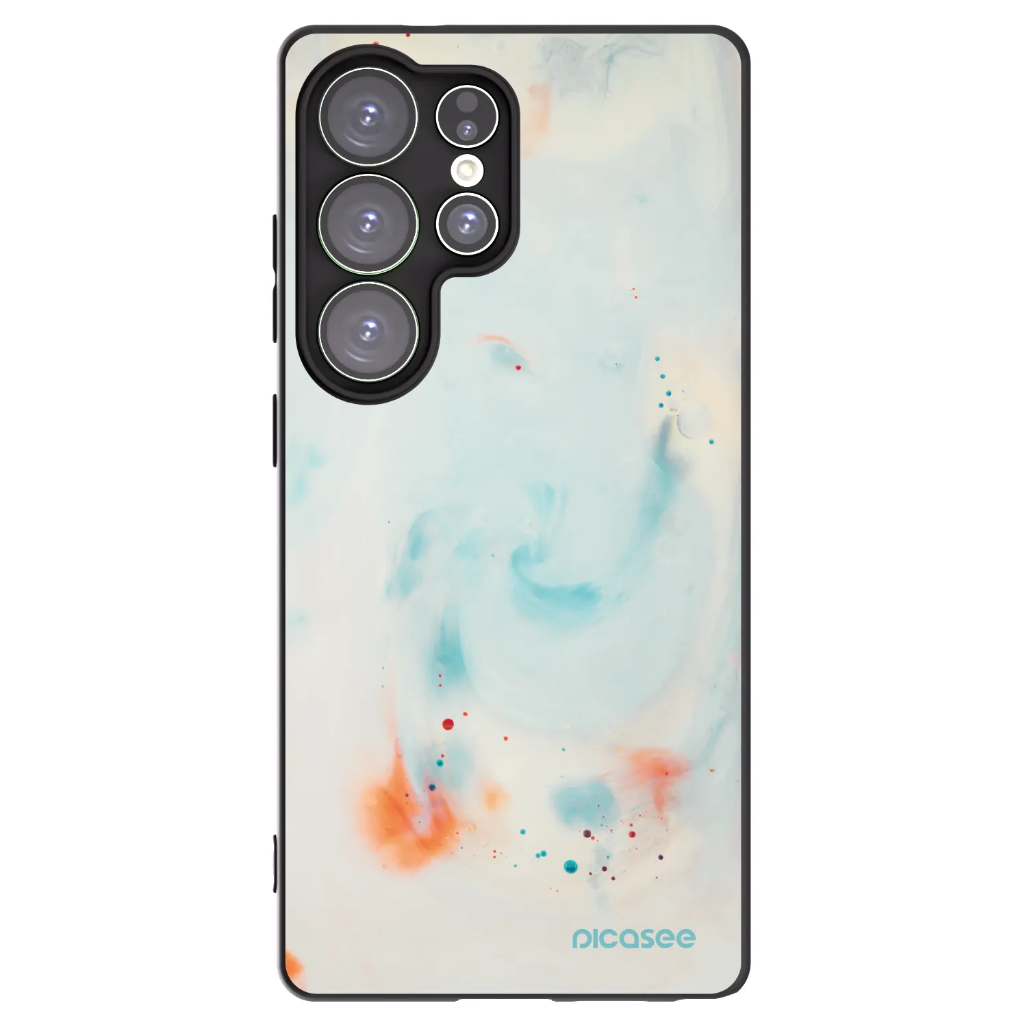 Picasee silikonowe czarne etui na Samsung Galaxy S25 Ultra 5G - Splash