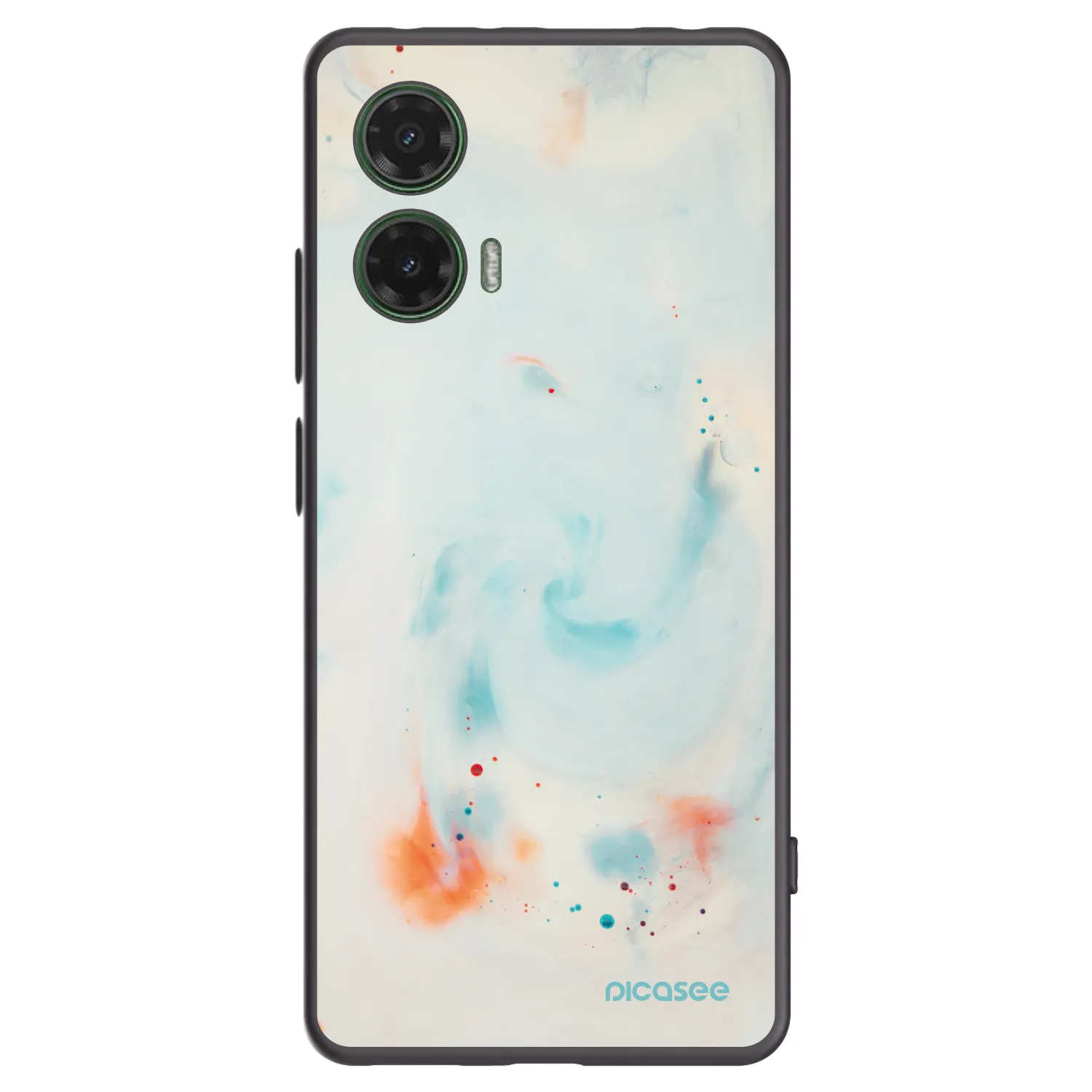 Picasee silikonowe czarne etui na Motorola Moto G35 5G - Splash