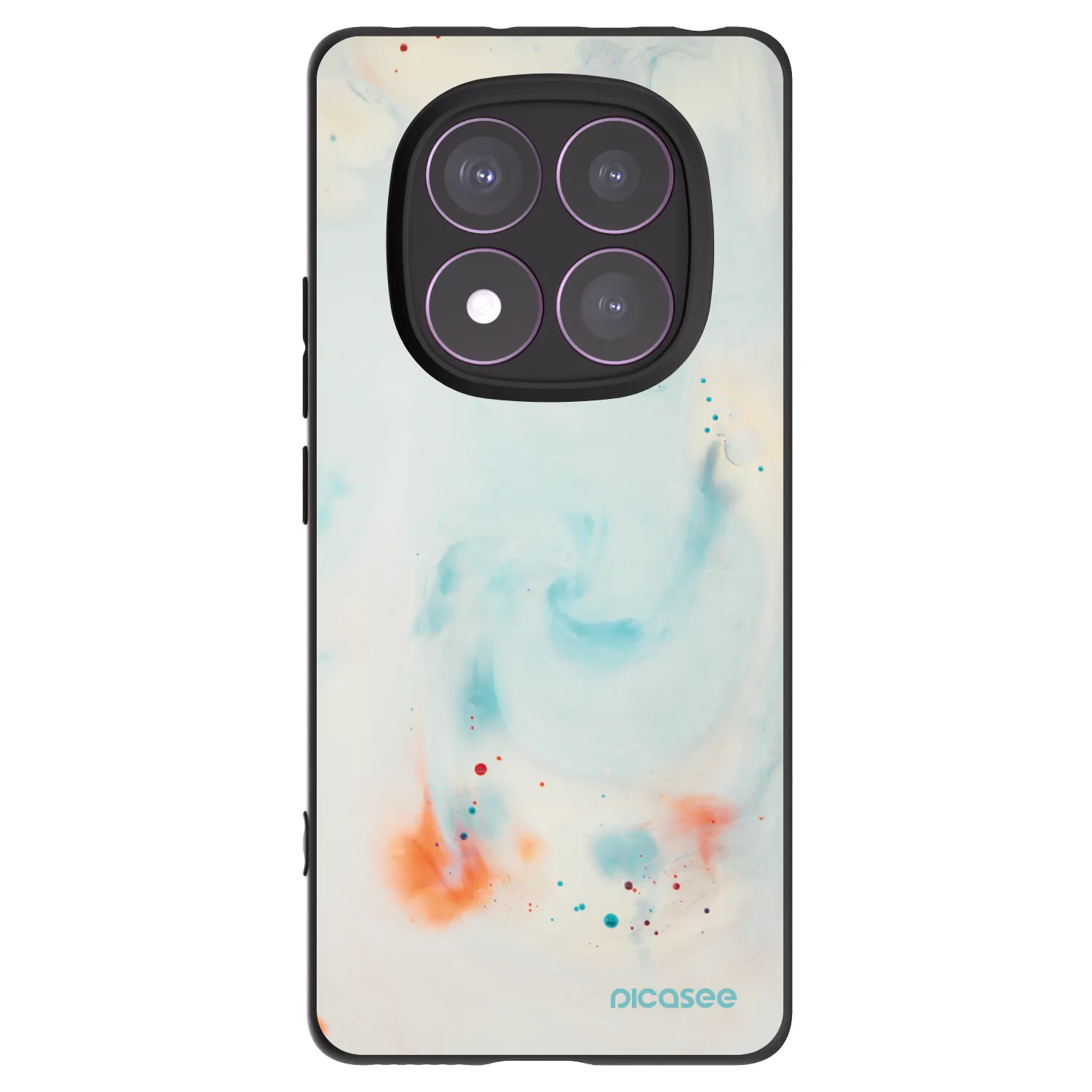Picasee silikonowe czarne etui na Xiaomi Redmi Note 14 Pro 4G - Splash