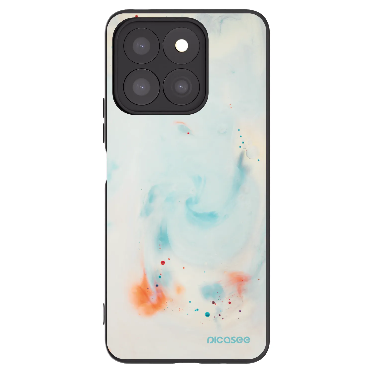 Picasee silikonowe czarne etui na Honor X8c - Splash