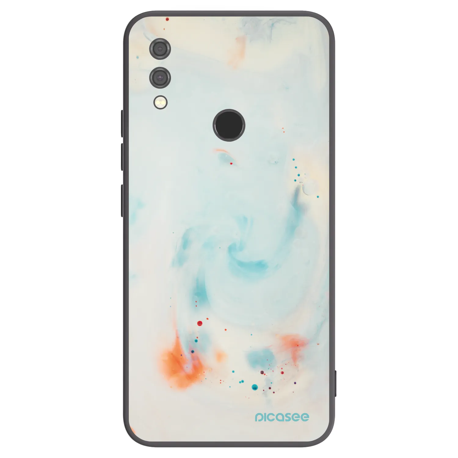 Picasee silikonowe czarne etui na Xiaomi Redmi Note 7 - Splash