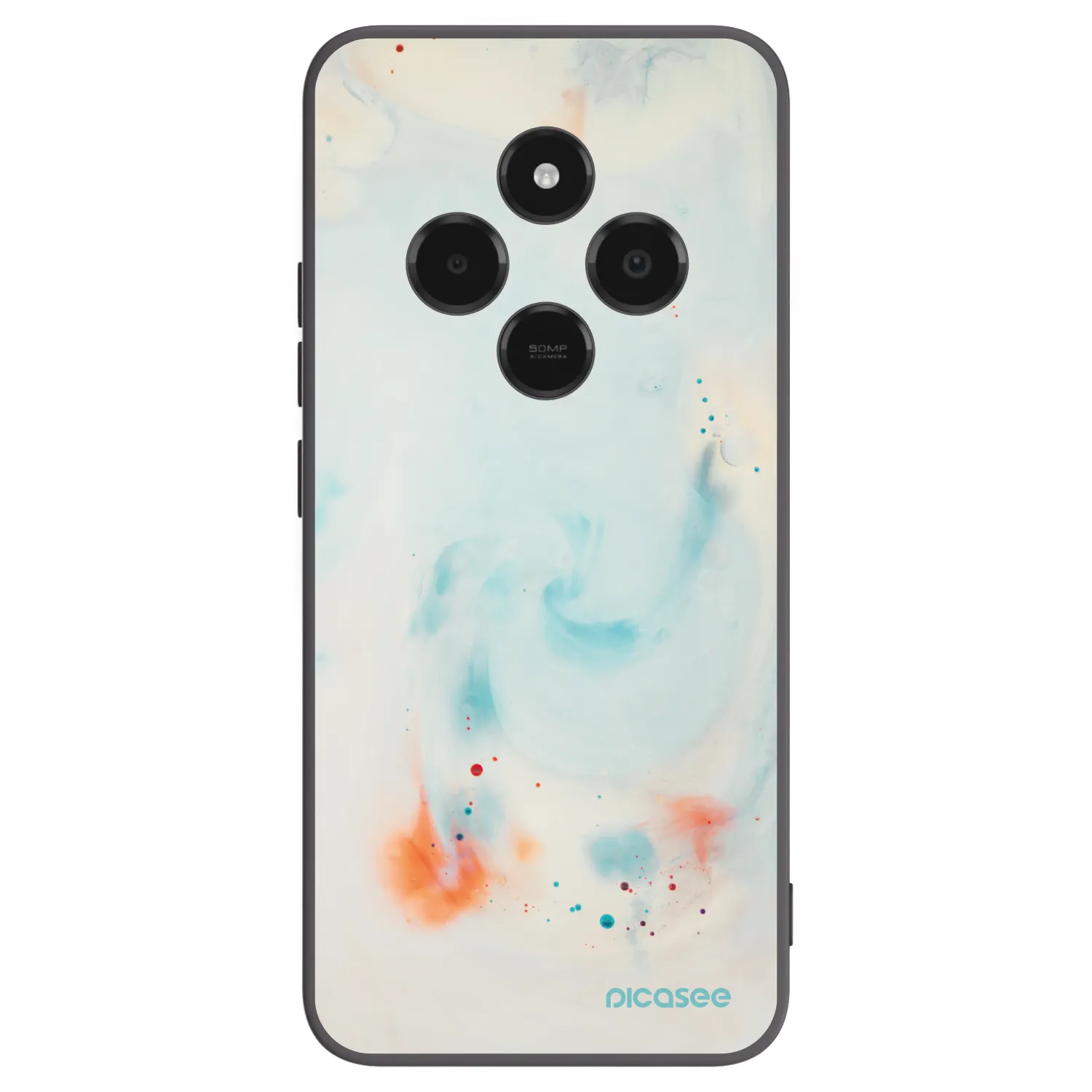 Picasee silikonowe czarne etui na Xiaomi Poco C75 - Splash