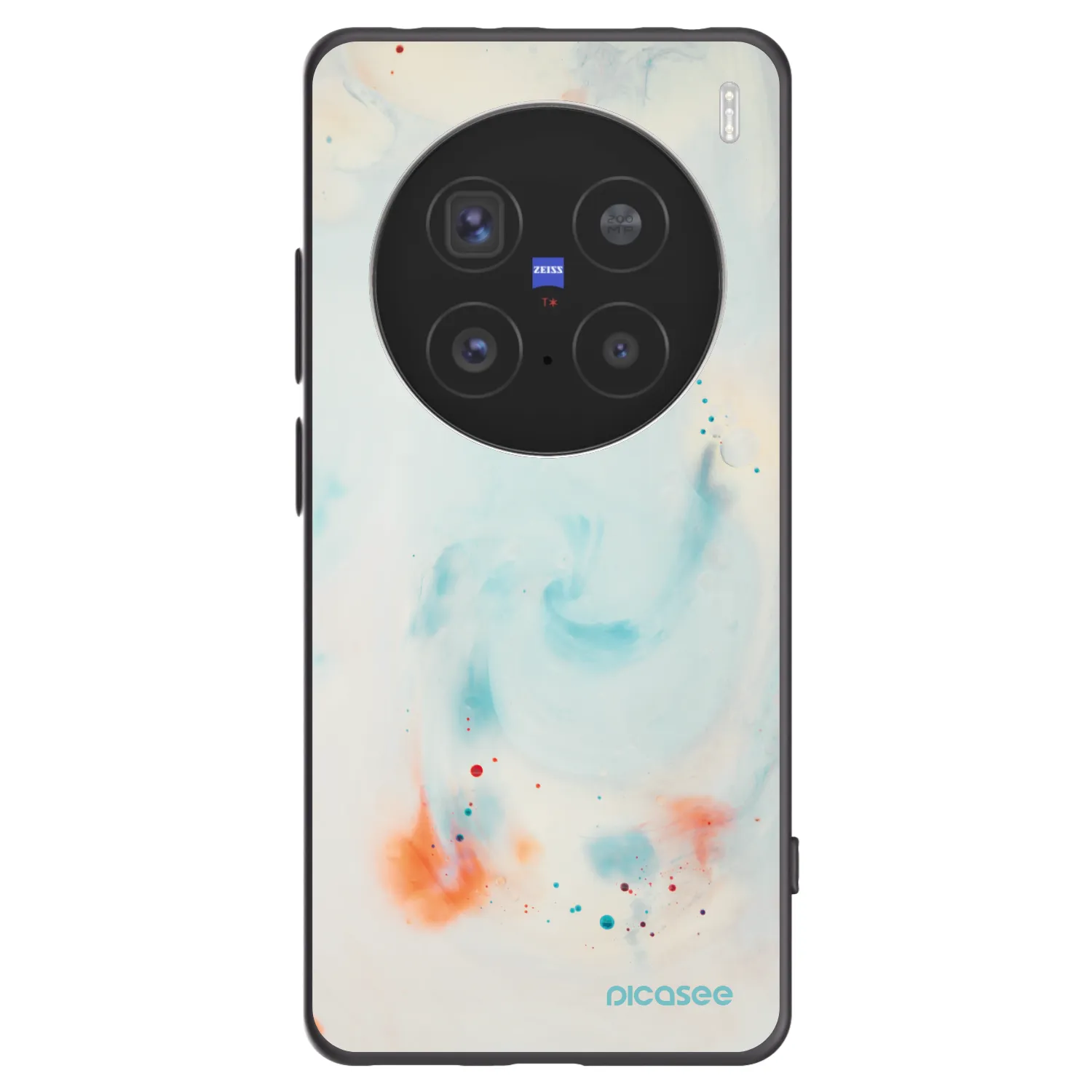 Picasee silikonowe czarne etui na Vivo X200 Pro - Splash
