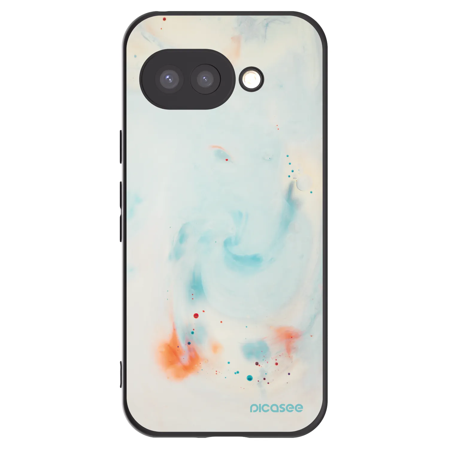 Picasee silikonowe czarne etui na Google Pixel 9a - Splash