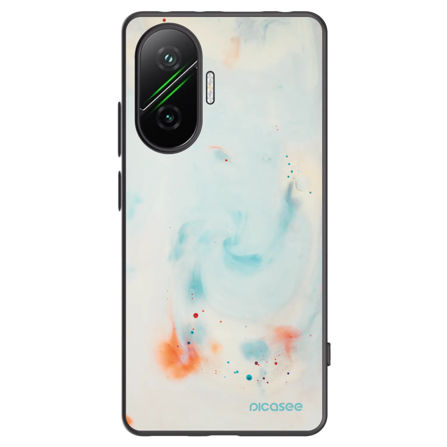 Picasee silikonowe czarne etui na Xiaomi Poco F7 5G - Splash