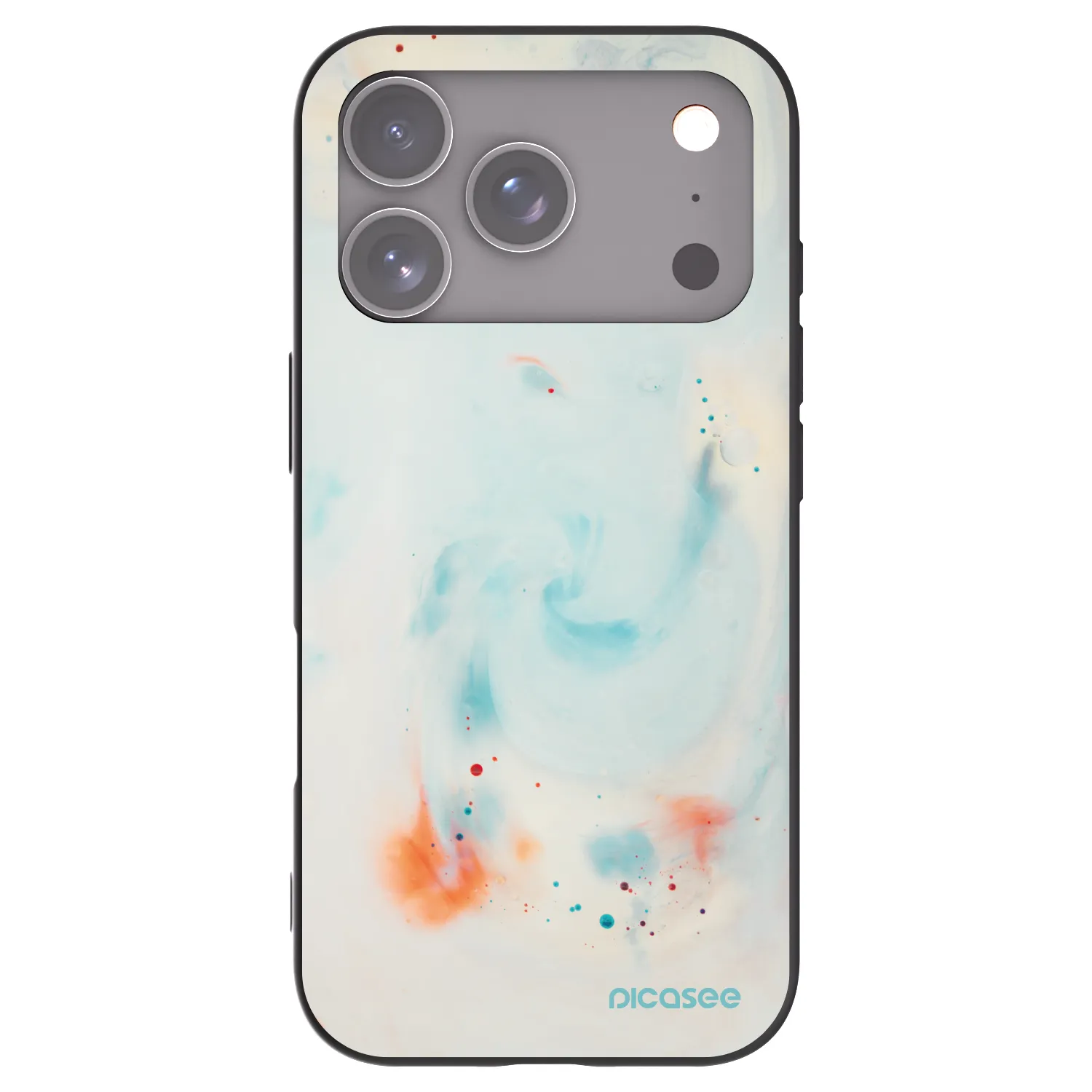 Picasee silikonowe czarne etui na Apple iPhone 17 Pro - Splash