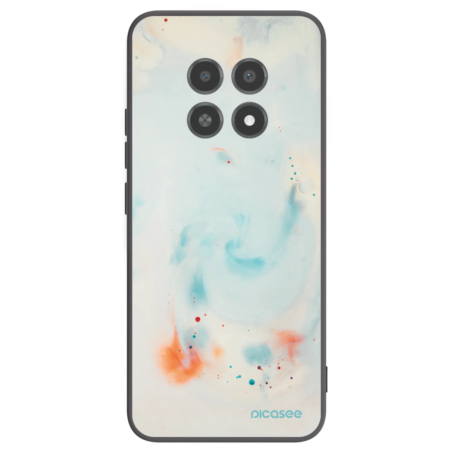 Picasee silikonowe czarne etui na Realme 12X - Splash