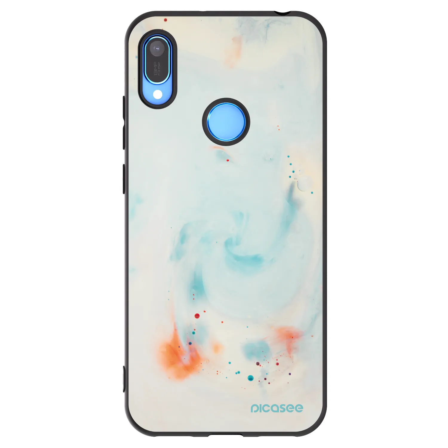 Picasee silikonowe czarne etui na Huawei Y6 2019 - Splash
