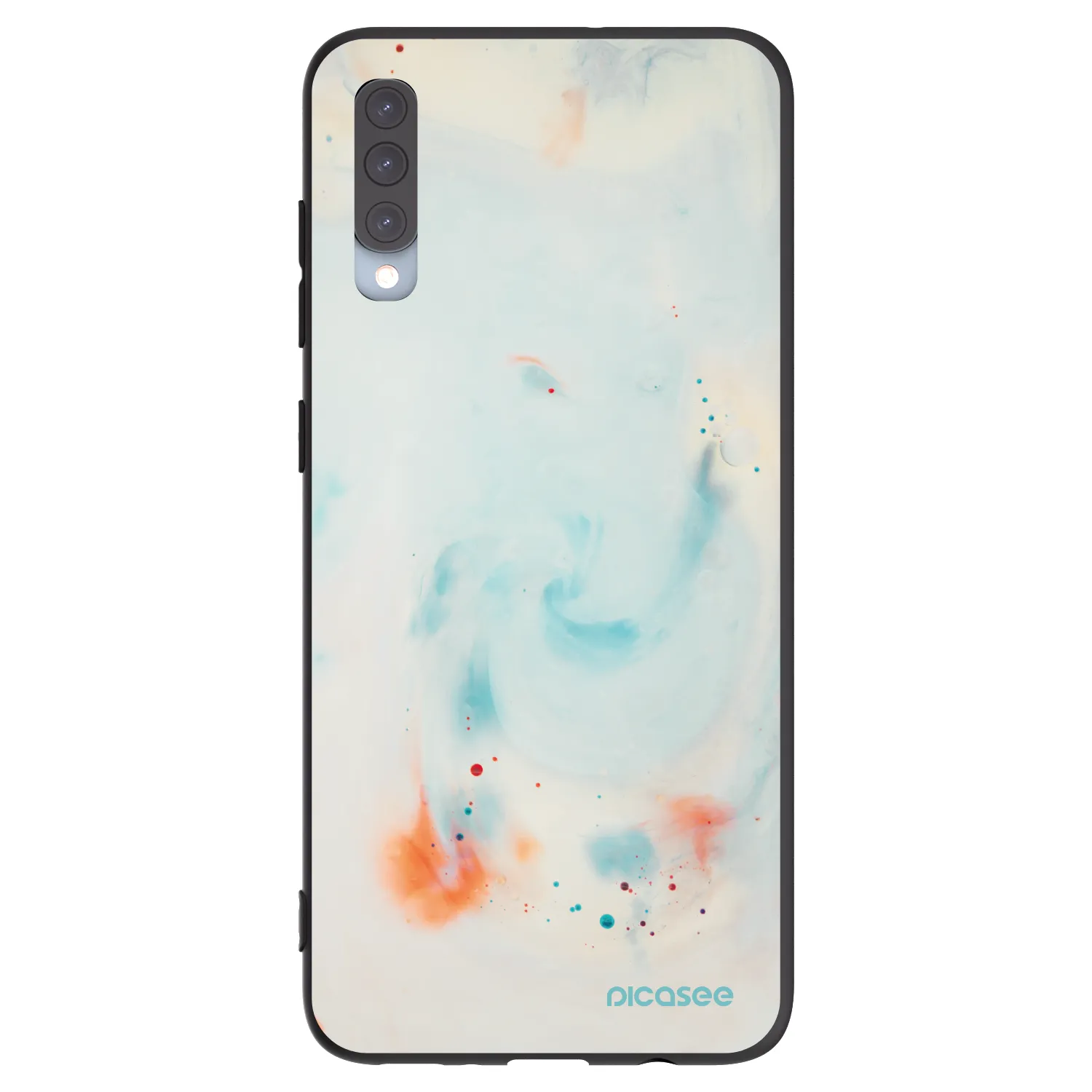 Picasee silikonowe czarne etui na Samsung Galaxy A70 A705F - Splash