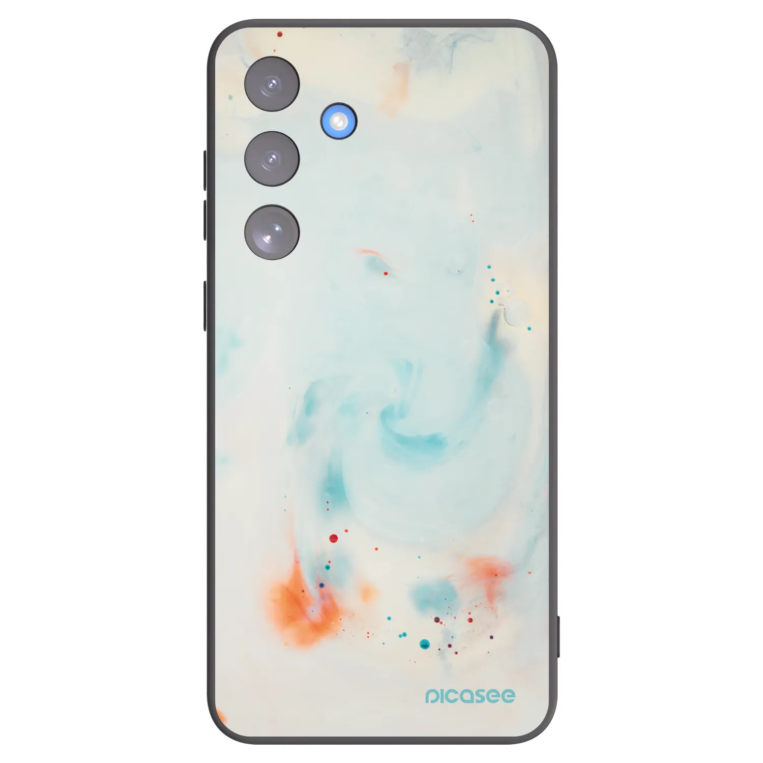 Picasee silikonowe czarne etui na Samsung Galaxy S25 FE 5G - Splash
