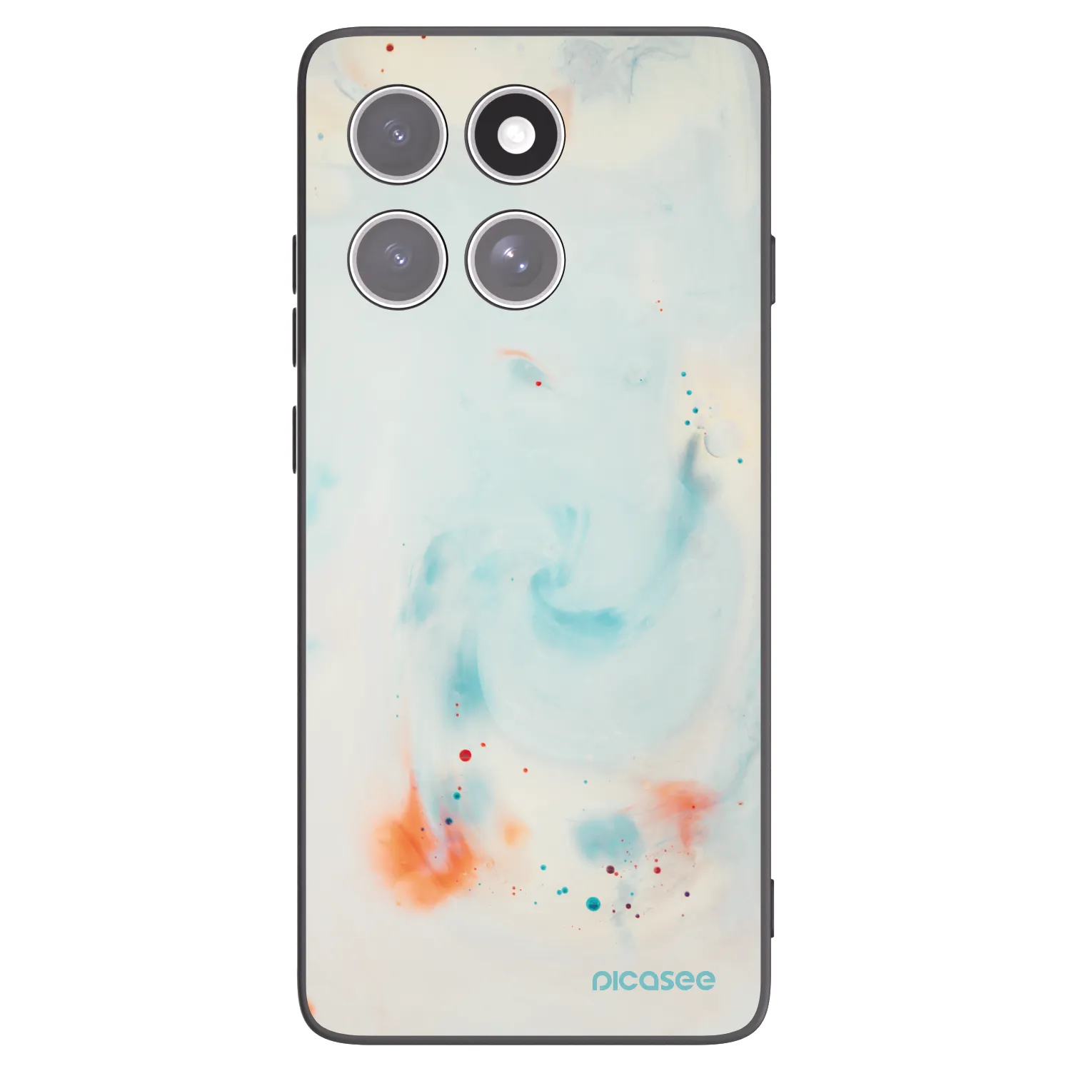 Picasee silikonowe czarne etui na Motorola Edge 60 Fusion - Splash