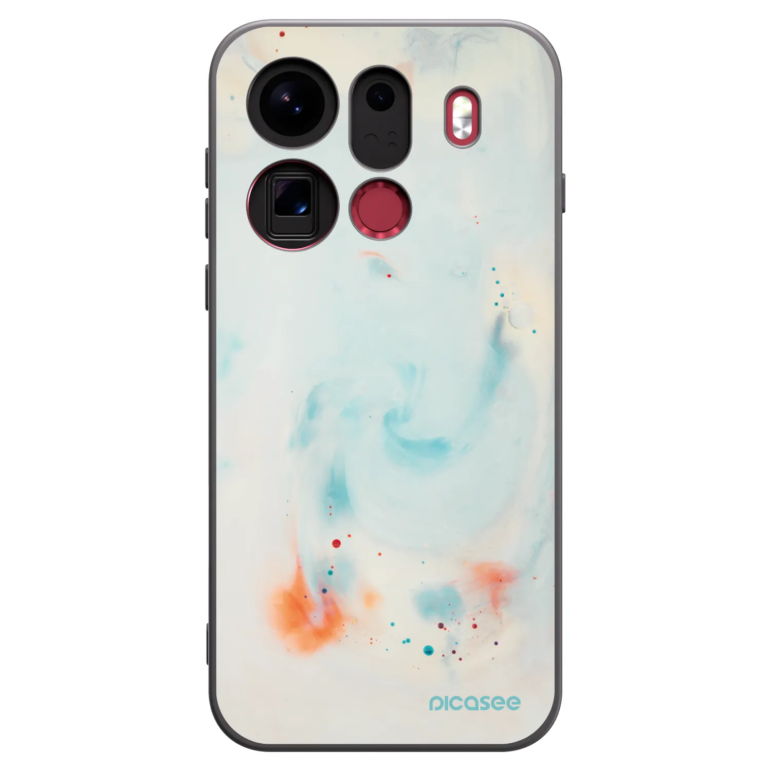Picasee silikonowe czarne etui na OPPO Find X9 Pro - Splash