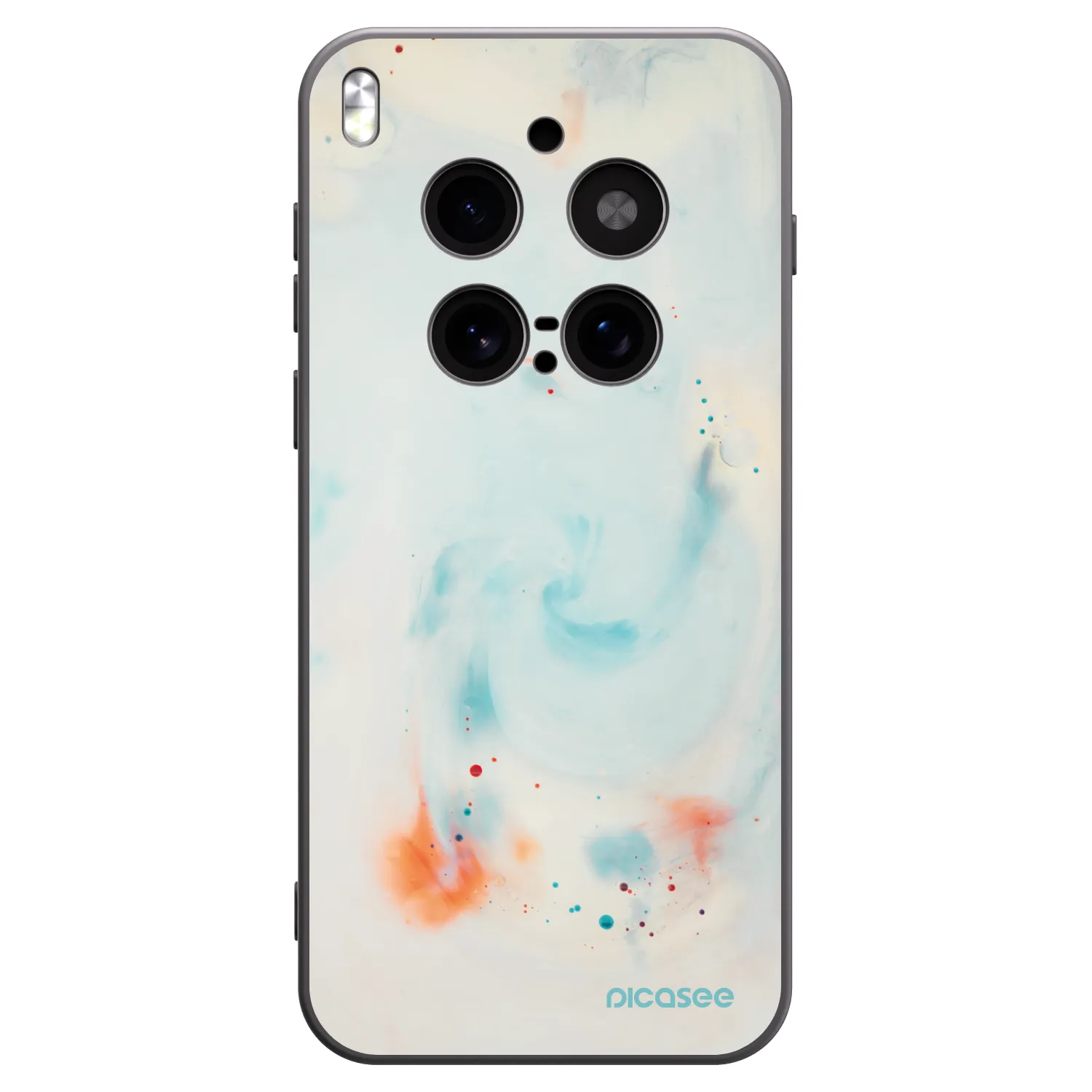 Picasee silikonowe czarne etui na Vivo X300 Pro - Splash