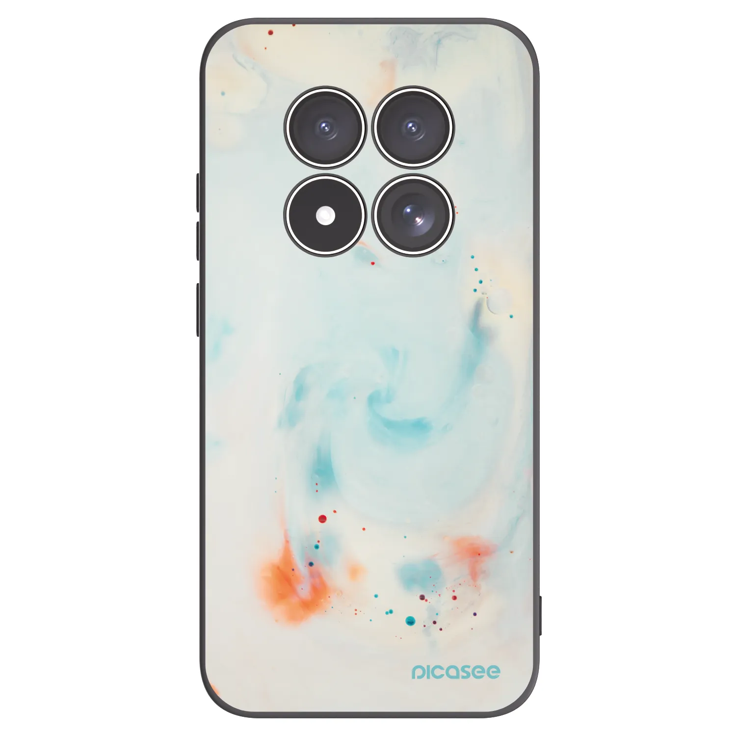 Picasee silikonowe czarne etui na Xiaomi Redmi Note 15 Pro 5G - Splash