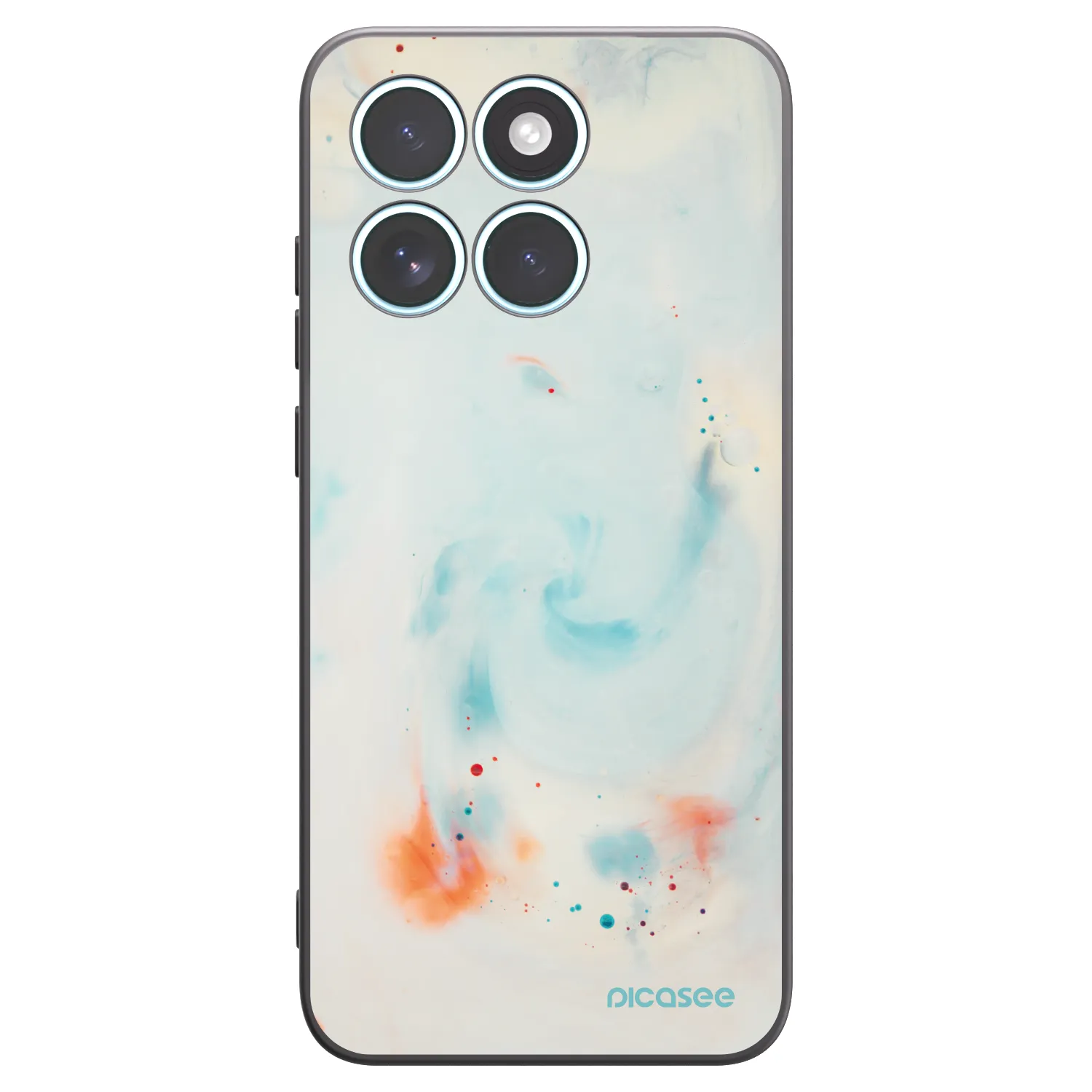 Picasee silikonowe czarne etui na Motorola Edge 70 Fusion - Splash