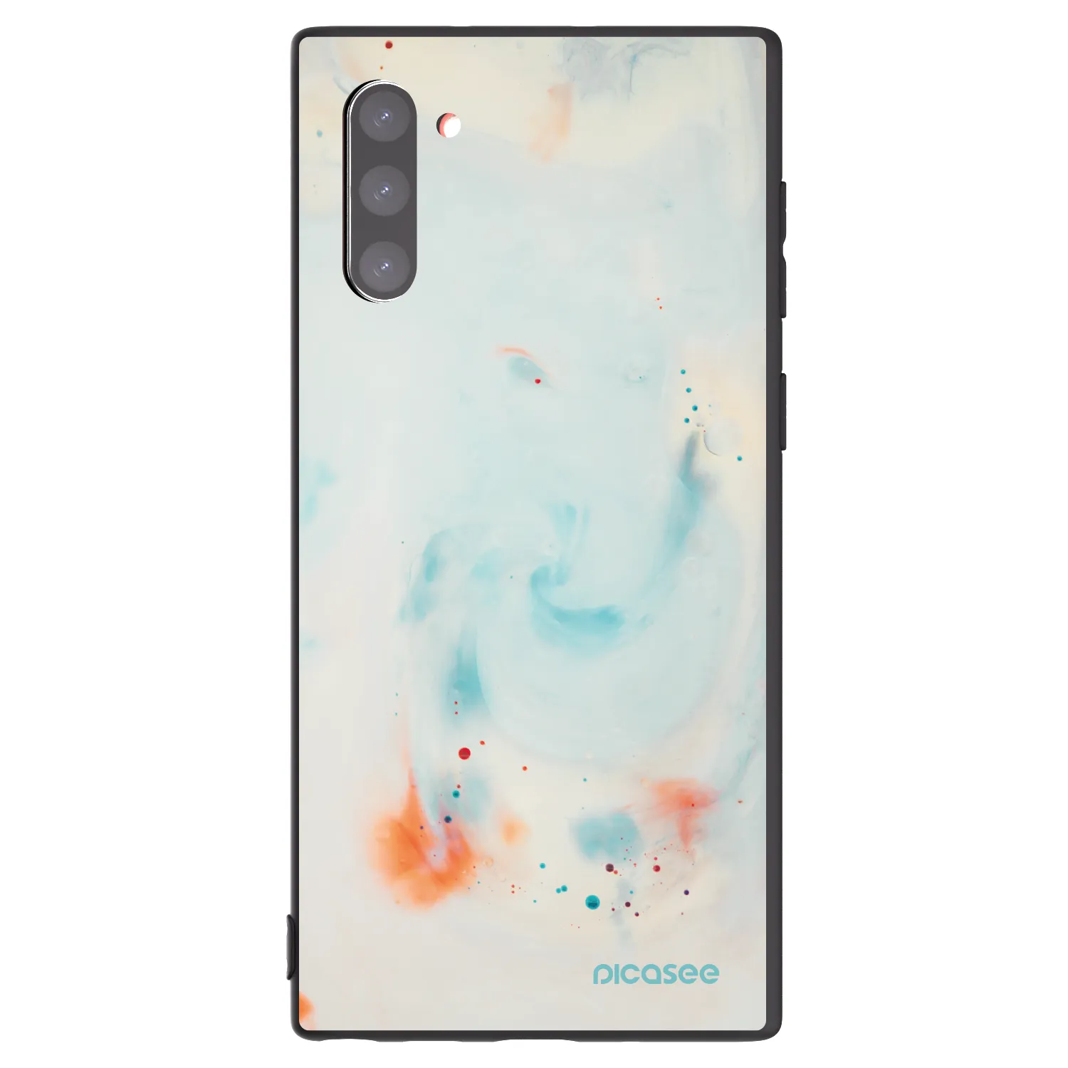 Picasee silikonowe czarne etui na Samsung Galaxy Note 10 N970F - Splash