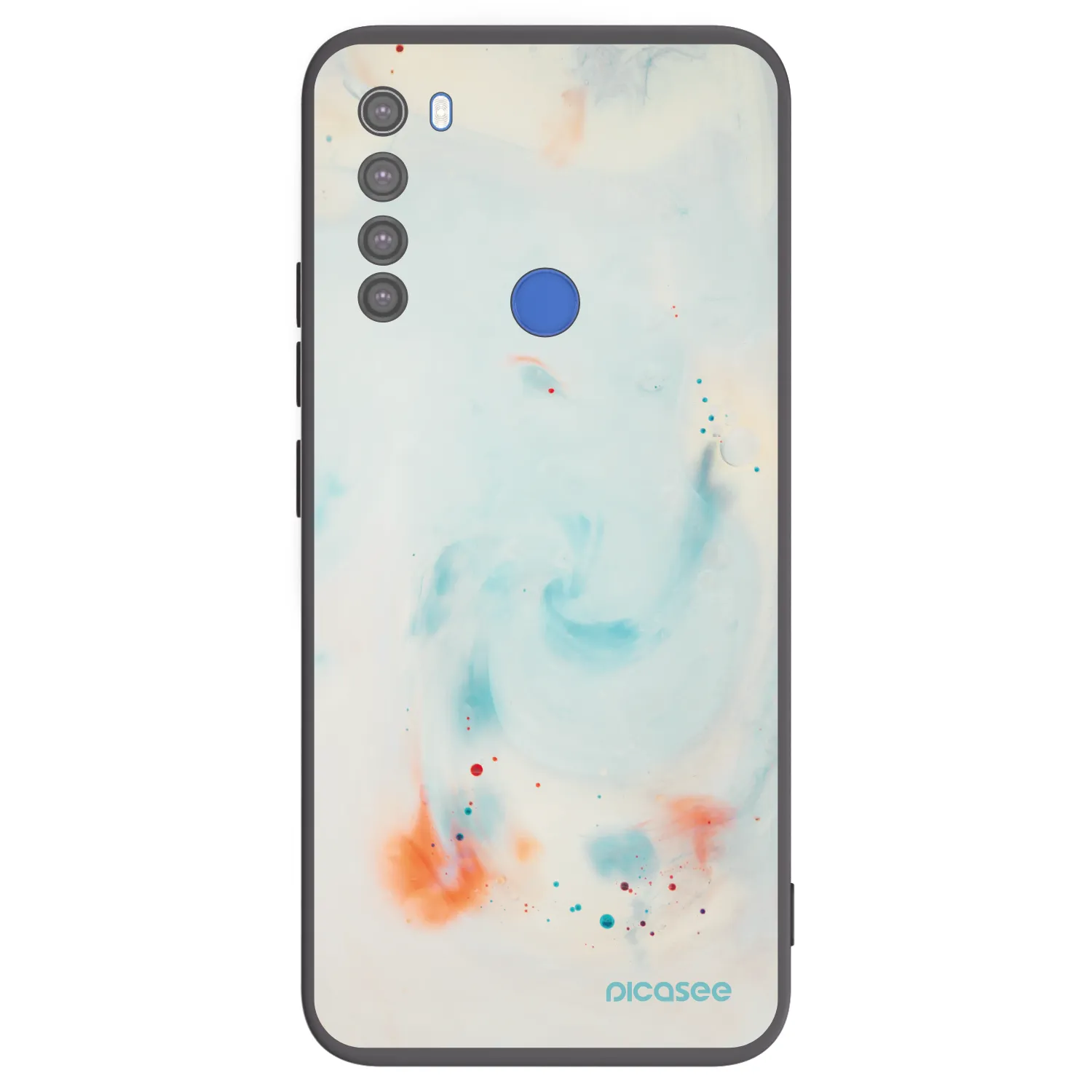 Picasee silikonowe czarne etui na Xiaomi Redmi Note 8T - Splash