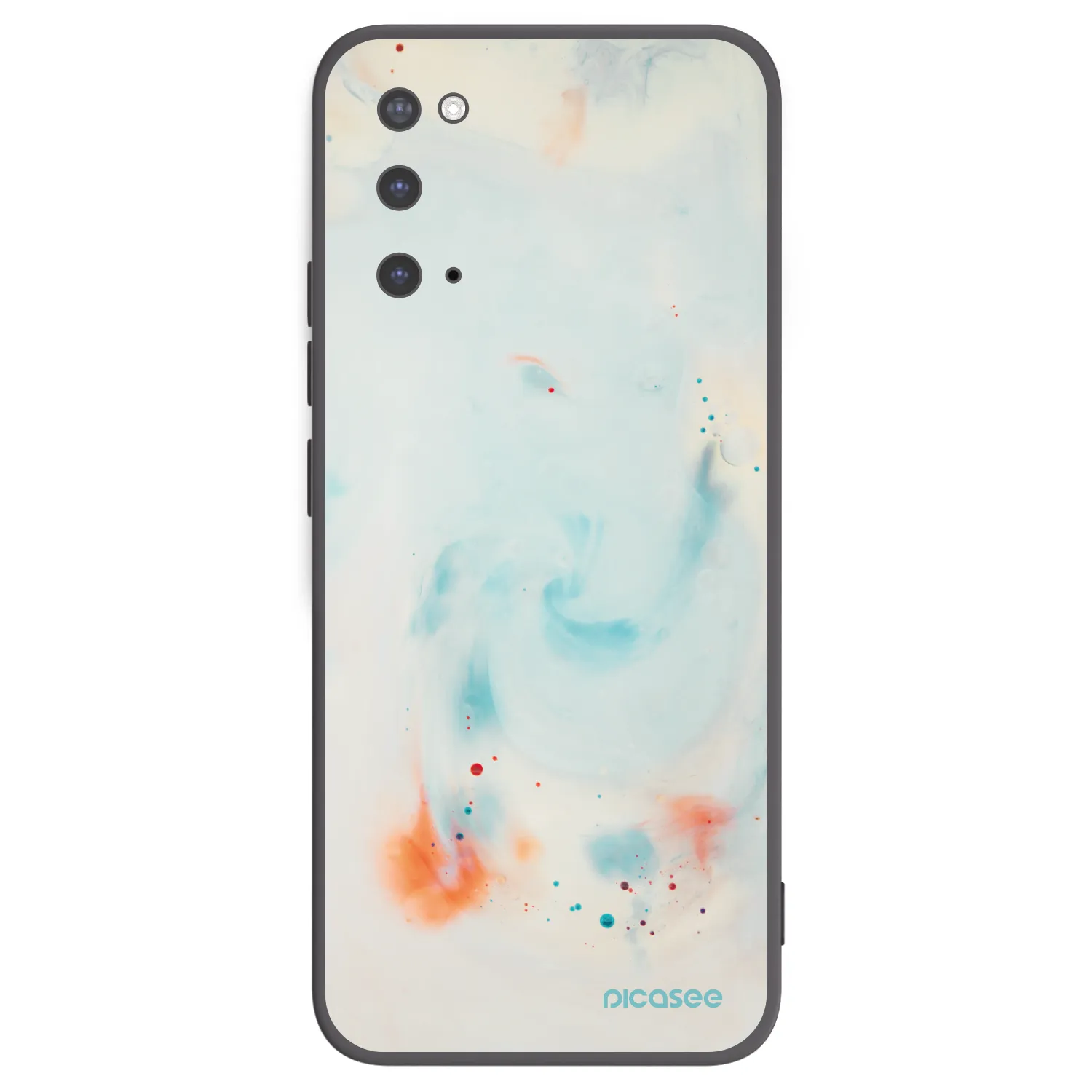 Picasee silikonowe czarne etui na Samsung Galaxy S20 G980F - Splash