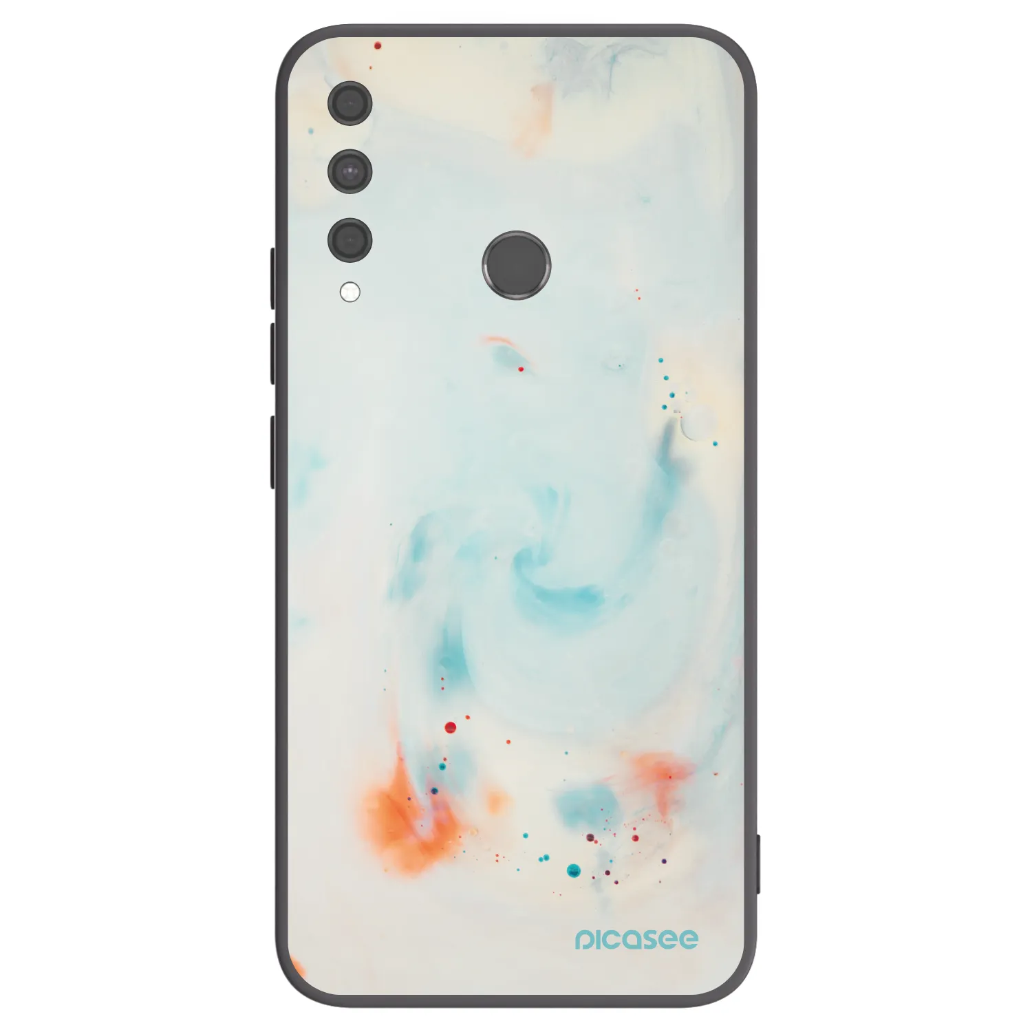 Picasee silikonowe czarne etui na Huawei P40 Lite E - Splash