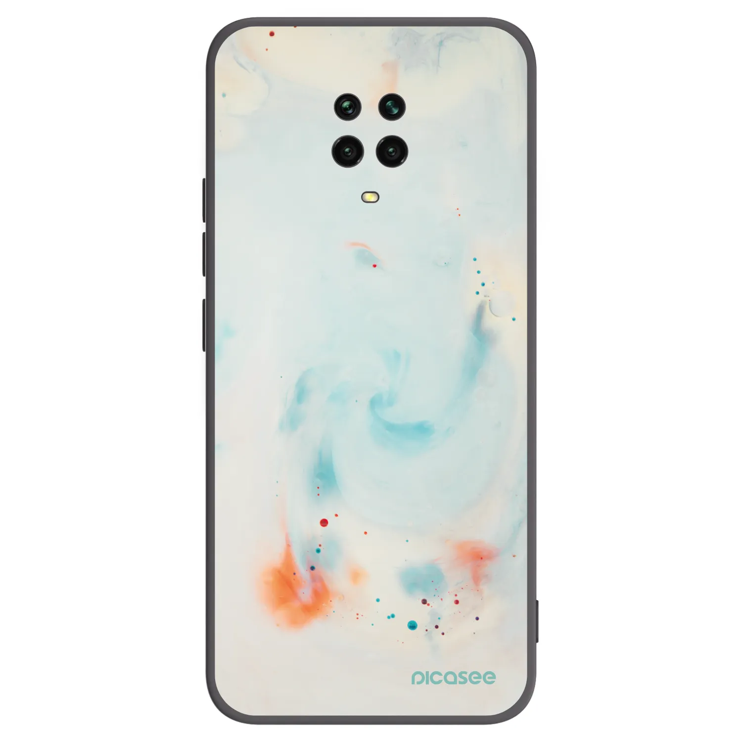 Picasee silikonowe czarne etui na Xiaomi Redmi Note 9 Pro - Splash