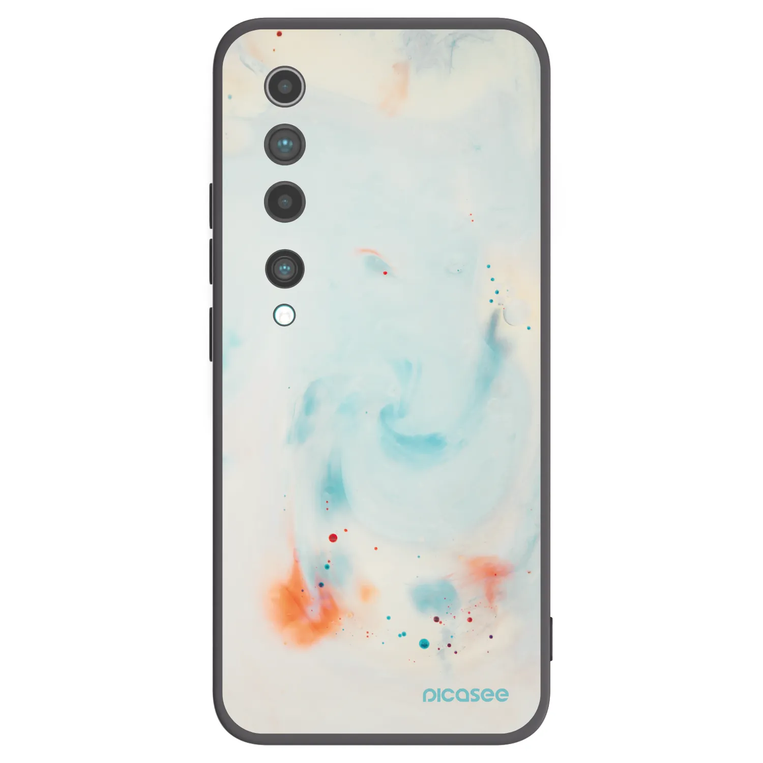 Picasee silikonowe czarne etui na Xiaomi Mi 10 - Splash