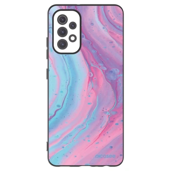 Picasee silikonowe czarne etui na Samsung Galaxy A32 5G A326B - Pink liquid