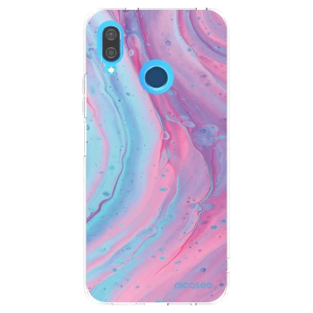 Picasee silikonowe przeźroczyste etui na Huawei P20 Lite - Pink liquid