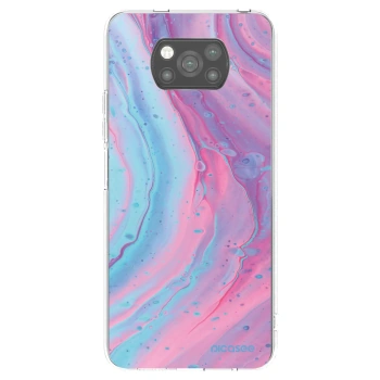 Picasee silikonowe czarne etui na Xiaomi Poco X3 Pro - Pink liquid