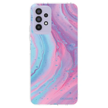 Picasee silikonowe przeźroczyste etui na Samsung Galaxy A32 4G SM-A325F - Pink liquid
