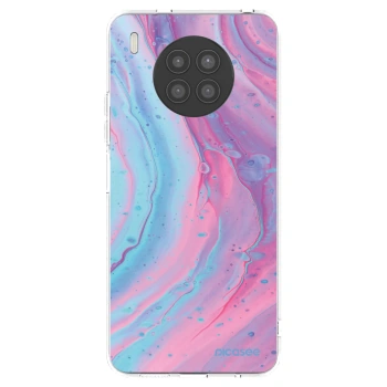 Picasee silikonowe przeźroczyste etui na Huawei Nova 8i - Pink liquid