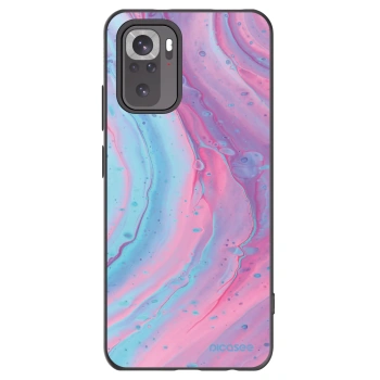 Picasee silikonowe czarne etui na Xiaomi Redmi Note 11S 4G - Pink liquid