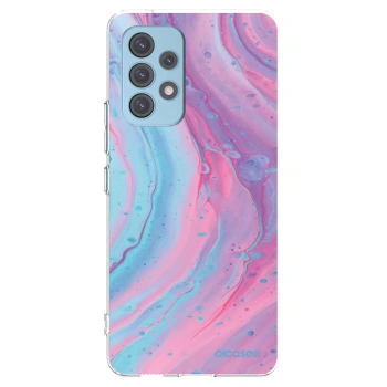 Picasee silikonowe przeźroczyste etui na Samsung Galaxy A53 5G A536 - Pink liquid