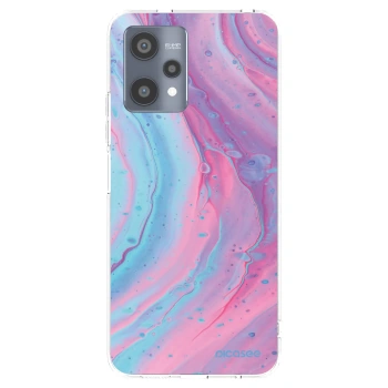 Picasee silikonowe przeźroczyste etui na Realme 9 Pro 5G - Pink liquid