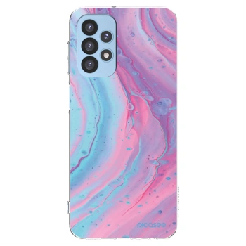 Picasee silikonowe przeźroczyste etui na Samsung Galaxy A23 A235F 4G - Pink liquid