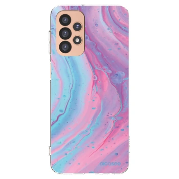 Picasee silikonowe przeźroczyste etui na Samsung Galaxy A23 A236B 5G - Pink liquid