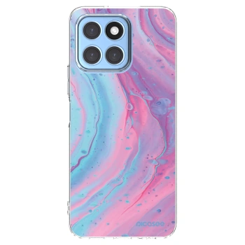 Picasee silikonowe przeźroczyste etui na Honor X6 - Pink liquid