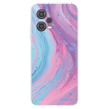 Picasee silikonowe przeźroczyste etui na Xiaomi Poco X5 - Pink liquid