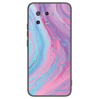 Picasee silikonowe czarne etui na Xiaomi 13 Pro - Pink liquid
