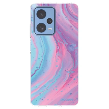 Picasee silikonowe przeźroczyste etui na Xiaomi Redmi Note 12 Pro 5G - Pink liquid