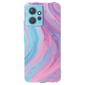 Picasee silikonowe przeźroczyste etui na Xiaomi Redmi Note 12 4G - Pink liquid