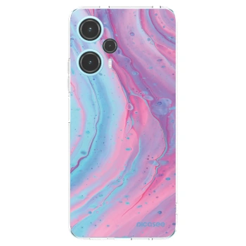 Picasee silikonowe przeźroczyste etui na Xiaomi Poco F5 - Pink liquid