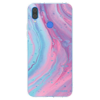Picasee silikonowe przeźroczyste etui na Huawei Nova 3i - Pink liquid