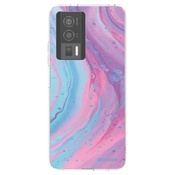 Picasee silikonowe przeźroczyste etui na Xiaomi Poco F5 Pro 5G - Pink liquid