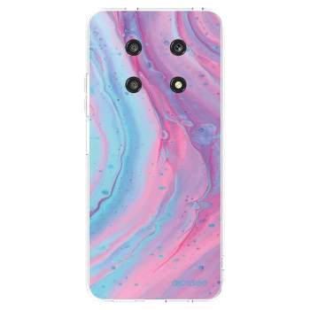 Picasee silikonowe przeźroczyste etui na Honor Magic4 Lite 5G - Pink liquid