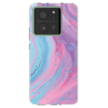 Picasee silikonowe przeźroczyste etui na Xiaomi 13T - Pink liquid