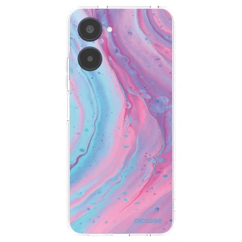Picasee silikonowe przeźroczyste etui na Realme 10 4G - Pink liquid