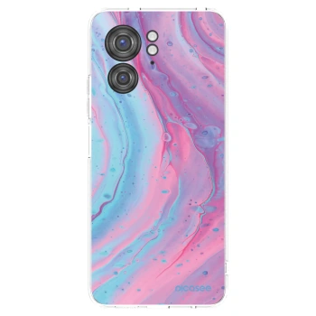 Picasee silikonowe przeźroczyste etui na Motorola Edge 40 - Pink liquid